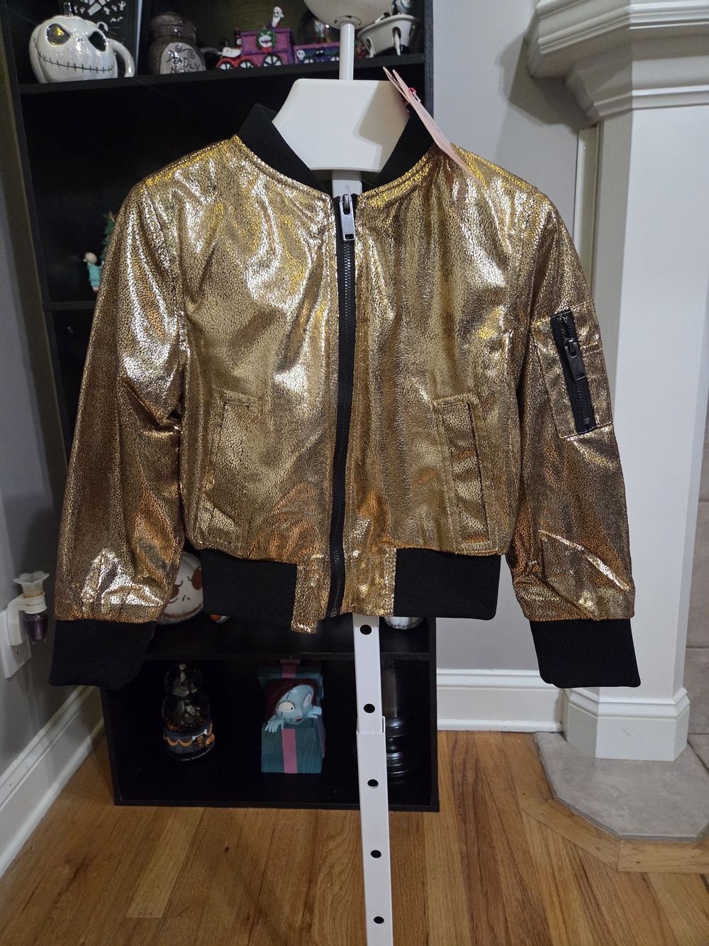 Urban Republic Metallic Gold Bomber Jacket for Kids